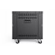 6. 8U AVS rack, 420 x 507 x 460 mm threaded mountingholes, castors, bl