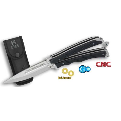 Nóż K25 02263 Balisong CNC Blade Ball Bearing