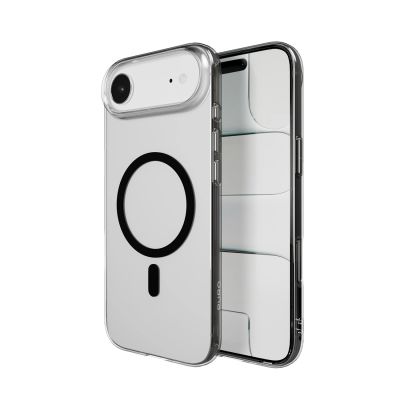 4. Etui Puro Lite Mag TPU+PC kompatybilne z MagSafe na iPhone 17 Air - przezroczyste z czarnym pierścieniem