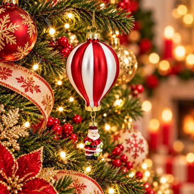 4. BOMBKA SZKLANA FORMÓWKA BALON Z MIKOŁAJEM SASKA GIFT & DECOR