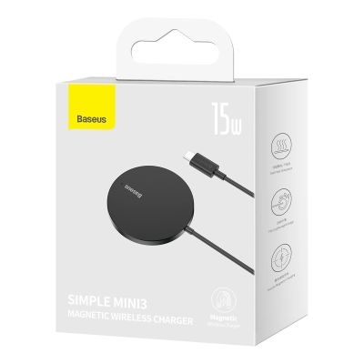 5. Baseus Simple Mini3 ładowarka indukcyjna MagSafe 15W czarny