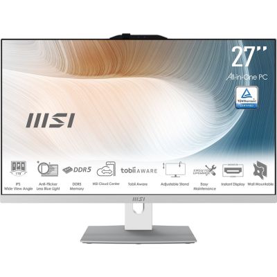 2. MSI Modern AM272P 1M-1236AT Intel Core 7 150U 68,6 cm (27") 1920 x 1080 px All-in-One PC 16 GB DDR5-SDRAM 1 TB SSD Windows 11 Home Wi-Fi 6E (802.11ax) Czarny