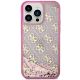 3. Etui Guess Liquid Glitter 4G Transculent na iPhone 14 Pro Max - różowe