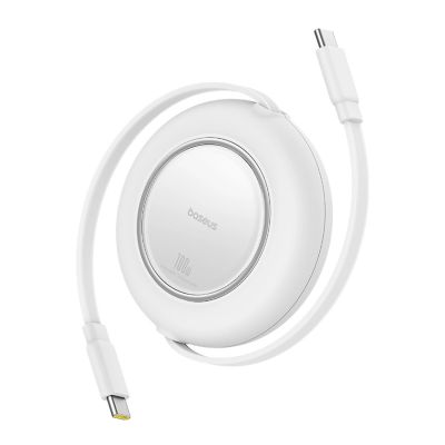 2. Kabel Baseus Free2Pull Mini 100W zwijany USB-C - USB-C 2m - biały
