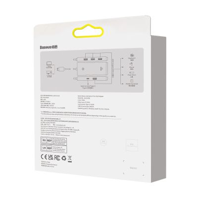 6. Baseus Lite Series przejściówka HUB USB Typ C - 4x USB 3.0 2m biały (WKQX030502)