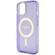 6. Etui Guess Glitter Gold MagSafe na iPhone 14 Plus - purpurowe