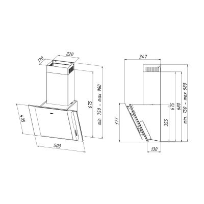 2. Okap AKPO WK-4 MIRT ECO 50 CZARNY