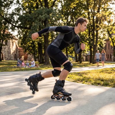 2. NA1601 ŁYŻWOROLKI SLALOMOWE SLAYD CZARNE ROZM. 40 NILS EXTREME