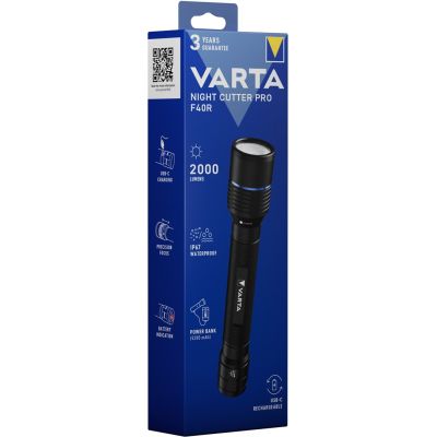 8. Varta 18922 Czarny Latarka ręczna LED