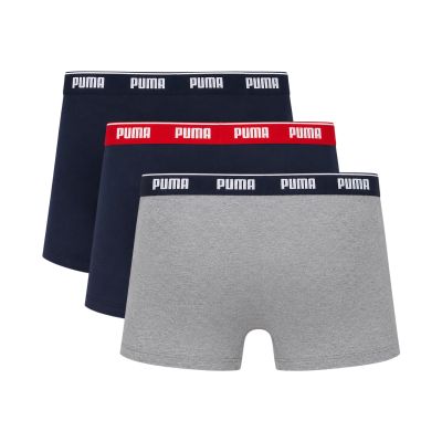 2. Bokserki męskie Puma 3 pak granatowe, szare 947130 05