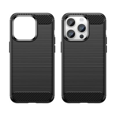 8. Carbon Case etui iPhone 14 Pro elastyczny żelowy pokrowiec na tył plecki czarny