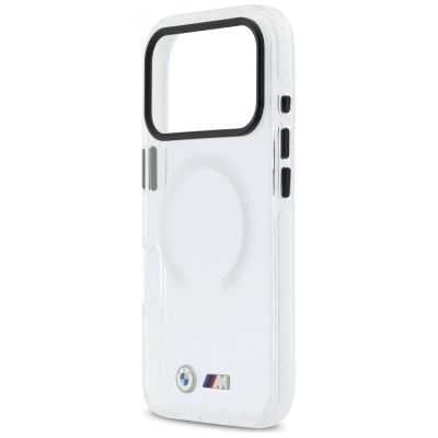 6. Etui BMW M IML Shockproof Metal Logos MagSafe na iPhone 17 Pro Max - przezroczyste