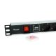3. Equip 333309 rozdzielacz zasilania PDU 7 x gniazdo sieciowe 1U Czarny, Srebrny