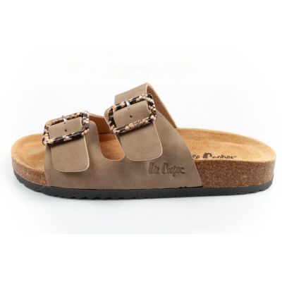 2. Lee Cooper buty laczki damskie klapki wsuwane khaki wygodne lekkie