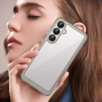 6. Etui Outer Space Case do Samsung Galaxy A36 pokrowiec z elastyczną ramką  - półprzezroczyste, czarne