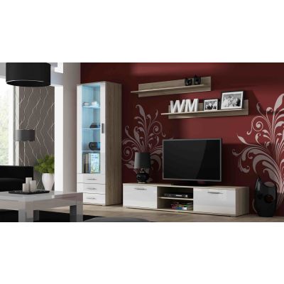 3. Witryna SOHO S1 dąb sonoma/ biały połysk