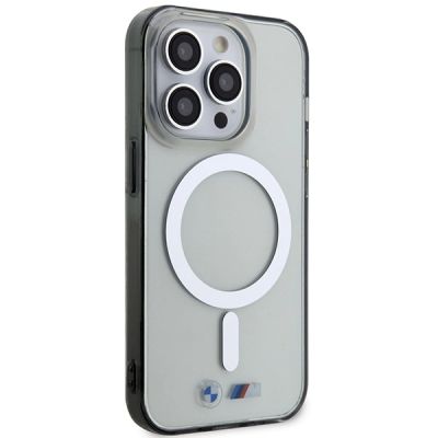 4. Etui BMW Silver Ring MagSafe na iPhone 14 Pro Max - przezroczyste