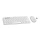 4. Logitech 920-012240 klawiatura Dołączona myszka Uniwersalne RF Wireless + Bluetooth QWERTY Amerykański międzynarodowy Biały