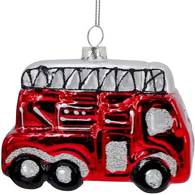 2. BOMBKA SZKLANA FORMÓWKA WÓZ STRAŻACKI SASKA GIFT & DECOR