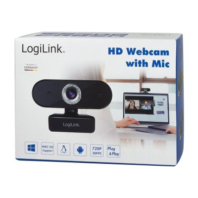 10. LogiLink UA0368 kamera internetowa 1280 x 720 px USB 2.0 Czarny