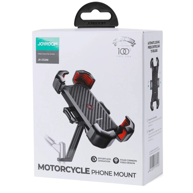 4. Joyroom uchwyt na telefon do motocykla czarny (JR-ZS288-m)