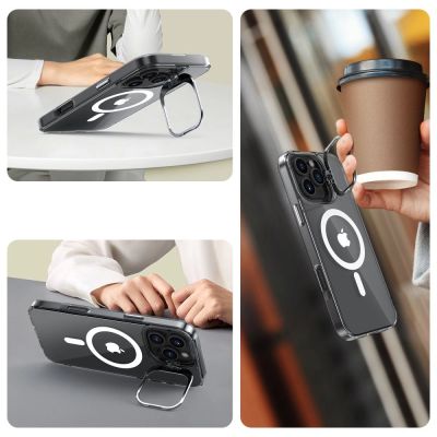 2. Etui Tech-Protect MagStand MagSafe na iPhone 16 Pro - przezroczyste