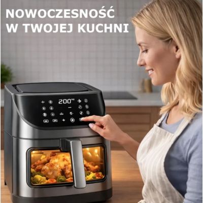 6. Extralink AIR FRYER FRYTKOWNICA BEZTLUSZCZOWA 8L 1800W 200 STOPNI