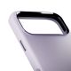 4. Etui silikonowe Puro Icon Mag Pro Liquid Silicone na iPhone 17 Pro kompatybilne z MagSafe, z ochroną aparatu i aluminiowymi przyciskami - lawendowe