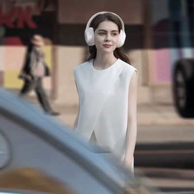 12. Słuchawki nauszne QCY H3 Lite z ANC i Bluetooth 5.3 - białe