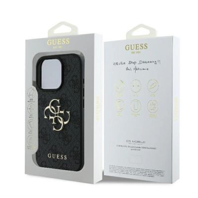8. Etui Guess 4G Big Logo na iPhone 16 Pro Max - czarne