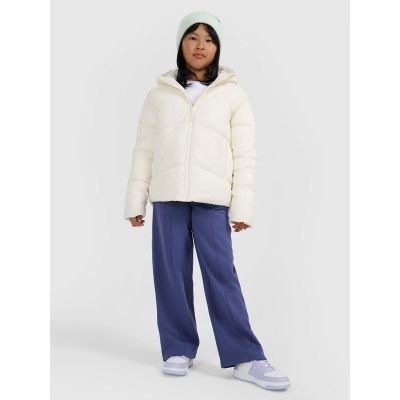 3. Kurtka puchowa z wypełnieniem syntetycznym dziewczęca 4F 4FJRAW25TDJAF0825-10S