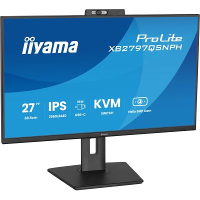7. iiyama ProLite XB2797QSNPH-B1 27IN IPS LCD 4MS 2560X1440 350CD/M2 HDMI/DP/USB 2 monitor komputerowy 68,6 cm (27") 2560 x 1440 px Quad HD Czarny