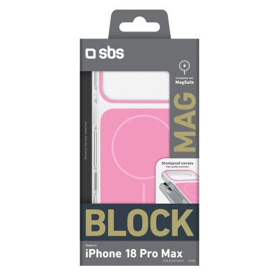 2. Etui SBS Block Case na iPhone 18 Pro Max kompatybilne z MagSafe - różowe