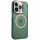 4. Etui Guess Gold Outline Translucent MagSafe na iPhone 14 Pro Max - zielone