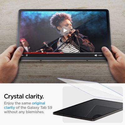 10. Szkło hartowane Spigen Glas.tR EZ Fit na Samsung Galaxy Tab S9 11'' X710 / X716B