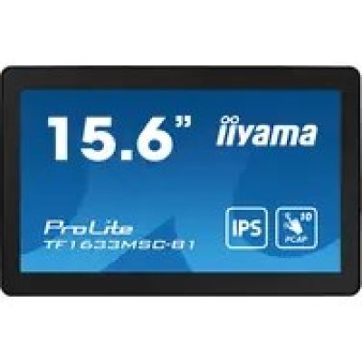 16. iiyama ProLite TF1633MSC-B1 monitor komputerowy 39,6 cm (15.6") 1920 x 1080 px Full HD Ekran dotykowy Czarny