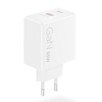 2. Ładowarka sieciowa Lenovo G0A6065WEU GaN 2x USB-C 65W biała