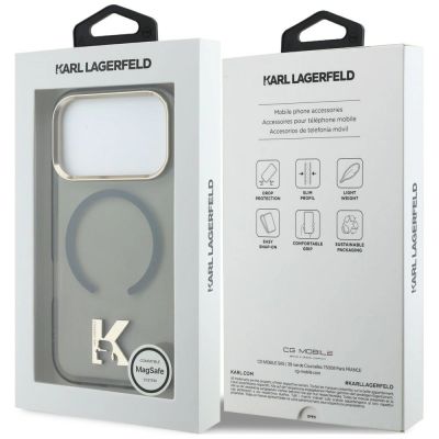 8. Etui Karl Lagerfeld IML K Head Logo MagSafe na iPhone 17 Pro Max - czarne