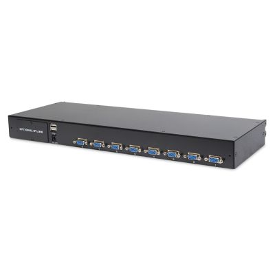 5. Digitus Konsola modułowa z monitorem TFT o przekątnej 17” (43,2 cm), 8-portowym przełącznikiem KVM & touchpadem, klawiatura niemiecka