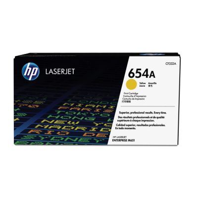 9. TONER CARTRIDGE 654A YELLOW/.
