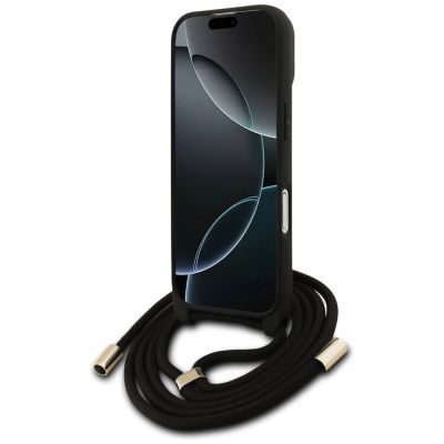 4. Etui Guess 4G Big Logo Cord Stap Crossbody na iPhone 17 - brązowe
