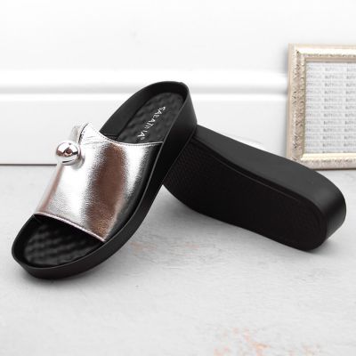 39. Sandały damskie zabudowane ażurowe beżowe Sabatina