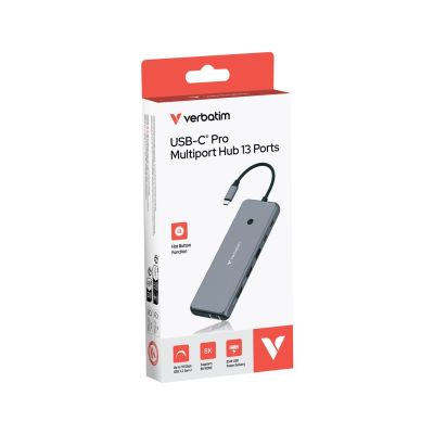 7. Stacja/replikator Verbatim CMH-13 USB-C (32153)