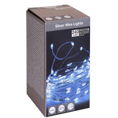 4. LAMPKI DRUCIKI GIRLANDA 240 LED ZIMNY BIAŁY