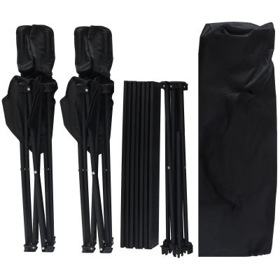 9. ZESTAW TURYSTYCZNY SKŁADANY 3W1 STOLIK I 2 KRZESŁA CZARNY ENERO CAMP