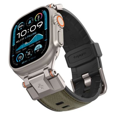 6. Pasek Spigen DuraPro Armor na Apple Watch 44 / 45 / 46 / 49 mm - zielony
