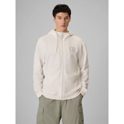 Bluza dresowa regular z kapturem męska 4F 4FRSS26TSWSM2978-11S