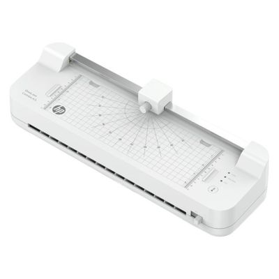 4. HP Laminator ONELAM COMBO A3, na zimno/gorąco, zintegrowany trymer, zaokrąglacz rogów, prędkość 40cm/min + 15 folii: 3xA4, 4xA5, 4xA6, 4xB-CARD, biały