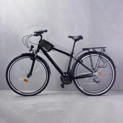 10. Wozinsky torba rowerowa na ramę + odczepiany pokrowiec na telefon do 6,5" 1,5l czarna (WBB7BK)