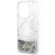 6. Etui Guess Liquid Glitter Marble na iPhone 14 Pro - białe